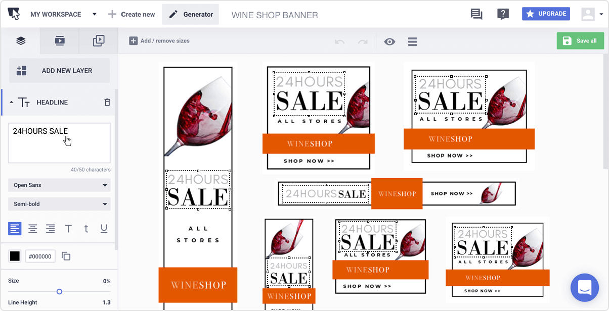 HTML5 Banner production online tool