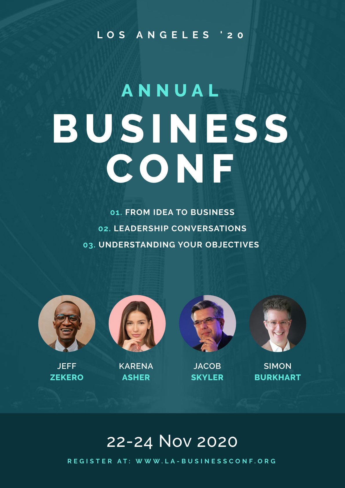 Los Angeles Annual Business – Poster Template 1191x1684 template