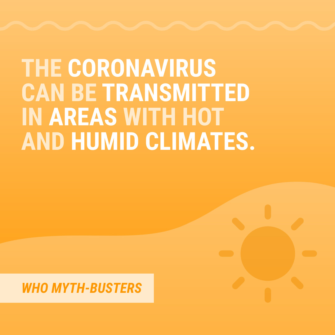 Myth COVID-19 Humid Climates 1080x1080 template