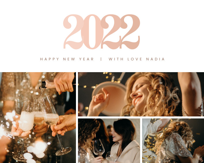 Nadia 2022 New Year Party Photo Collage 709x567 template