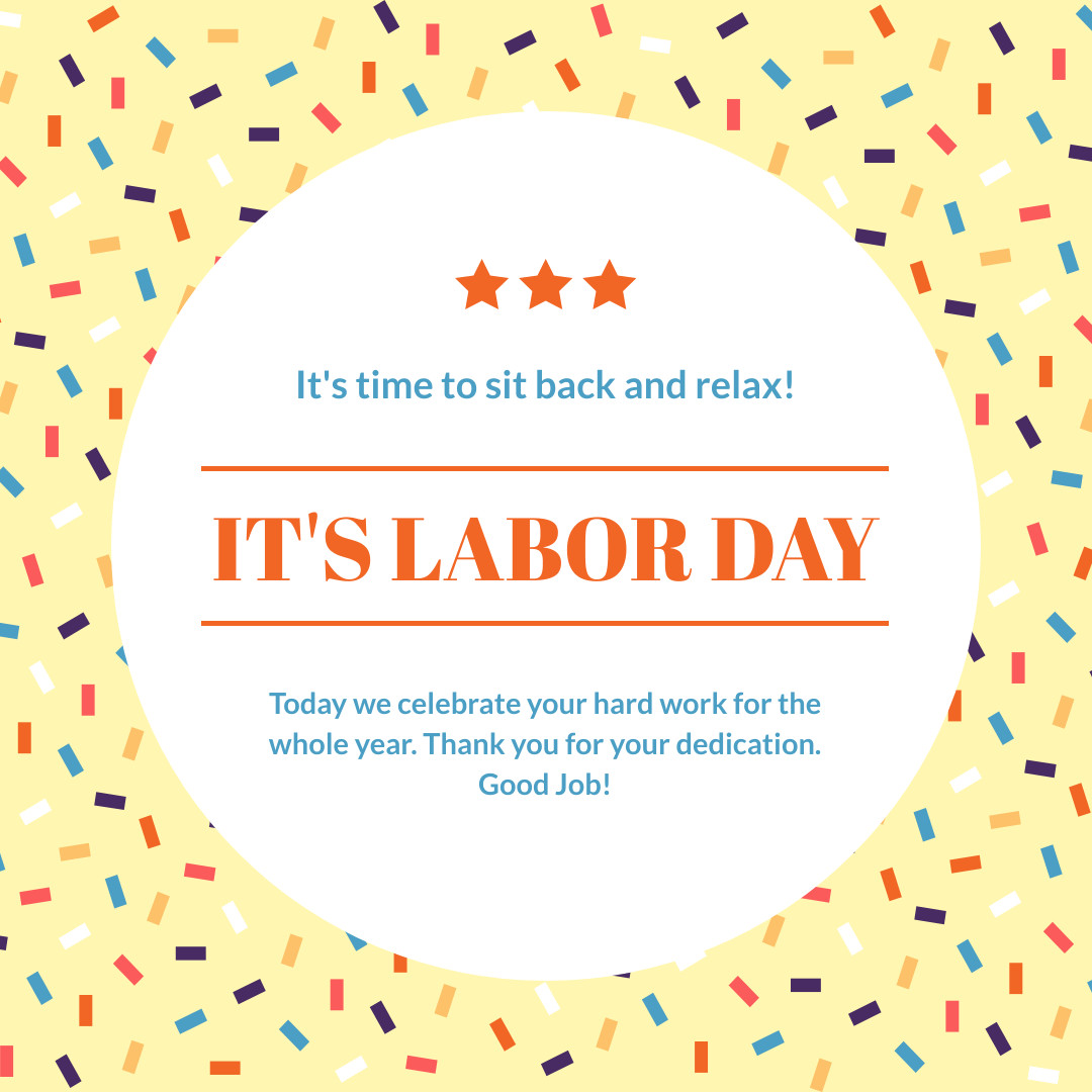 Labor Day Sit Back and Relax 1080x1080 template