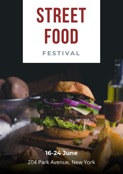 Street Food Festival Burger – Flyer Template 420x595 template