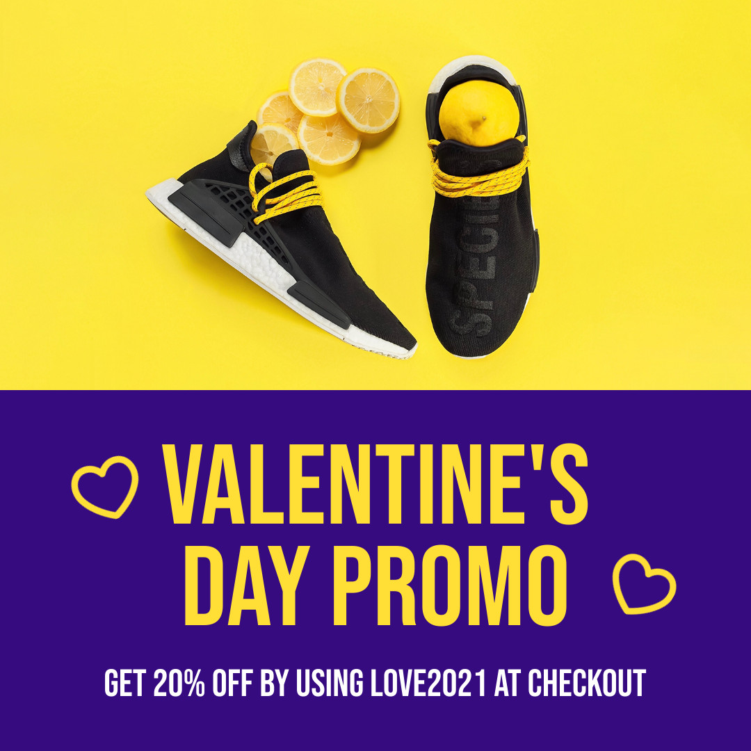 Valentine's Day Lemon Shoe Promo 1080x1080 template