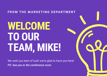 Welcome Mike Light Bulb – Flyer Template 420x298 template