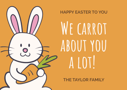 We Carrot About You Funny Easter Card 420x298 template