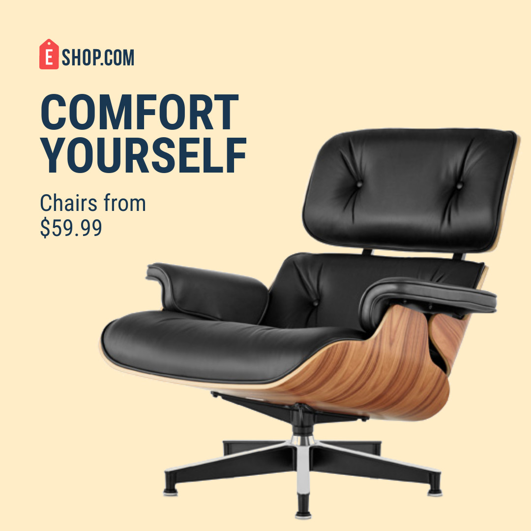 Comfort Yourself Chair Promo 1080x1080 template