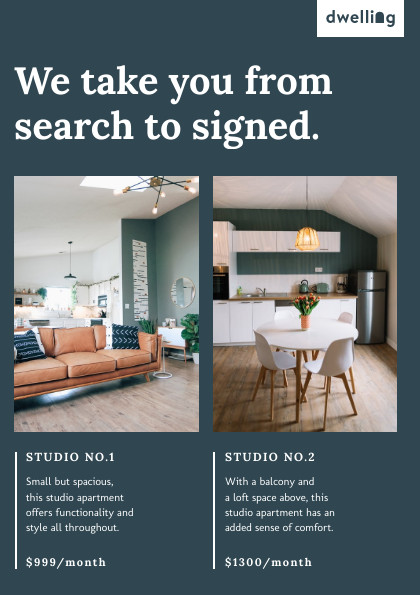 Search Studio Apartments – Flyer Template 420x595 template preview