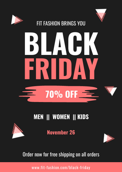 Fit Fashion Black Friday – Flyer Template 420x595 template