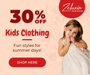 Kids Clothing Summer Days 300x250 template