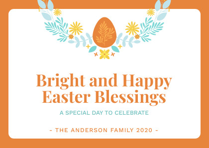 Bright and Happy Easter Blessings – Card Template 420x298 template