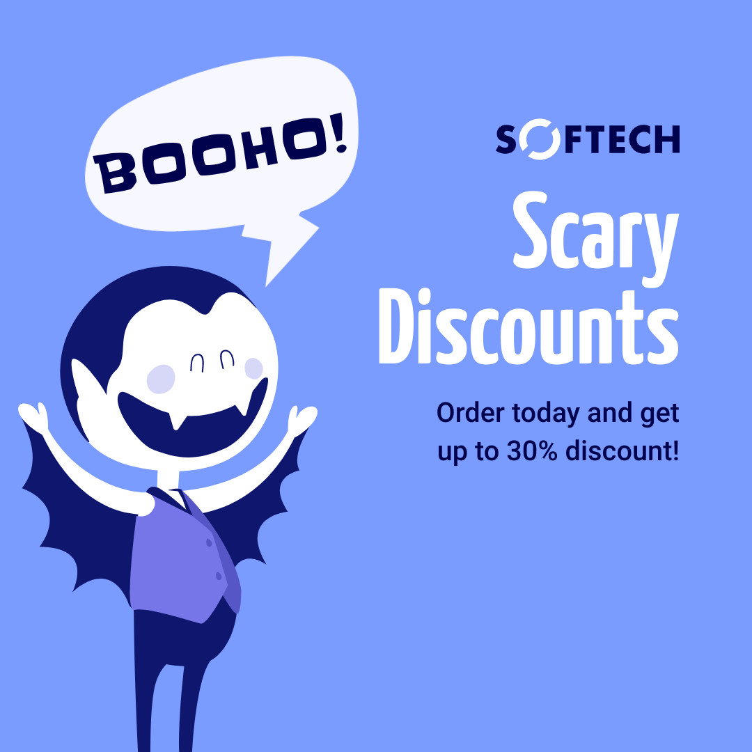 Halloween Vampire Scary Discounts 1080x1080 template
