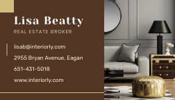 Brown Real Estate Broker Business – Card Template 252x144 template preview