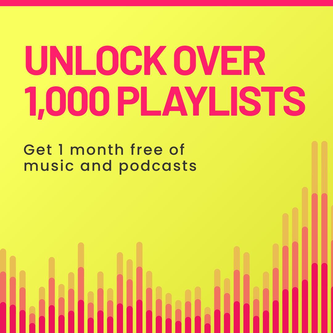 Unlock Over 1000 Playlists 1080x1080 template