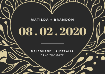 Matilda and Brandon Save The Date – Card Template  420x298 template