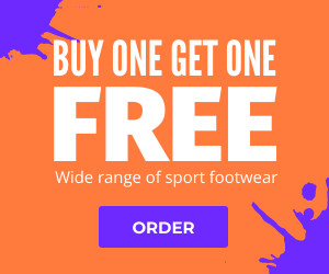 Wide Range Sport Footwear BOGO  300x250 template
