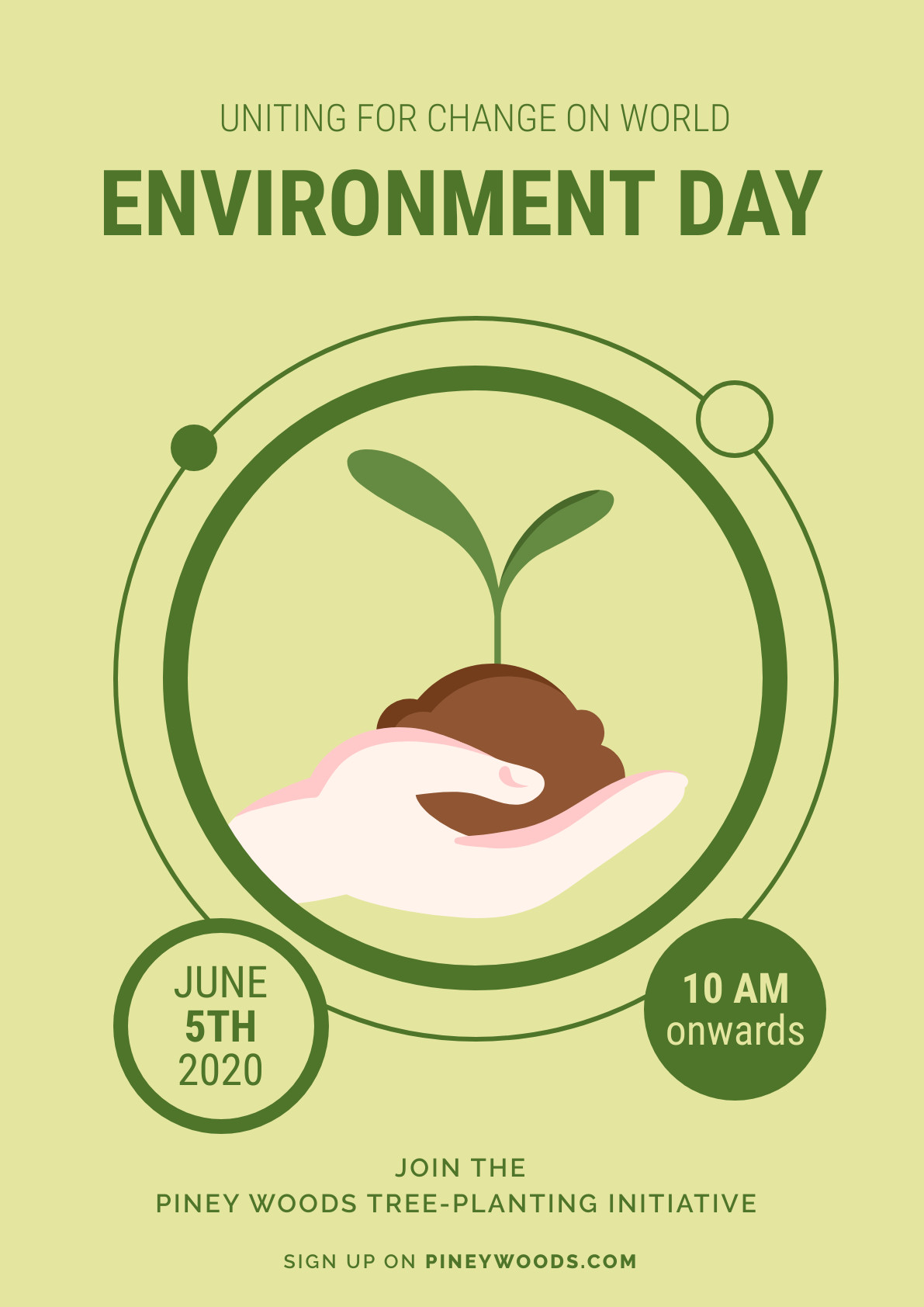 Uniting for Environment Day Green – Poster Template 1191x1684 template