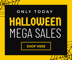Halloween Mega Sales Only Today 300x250 template