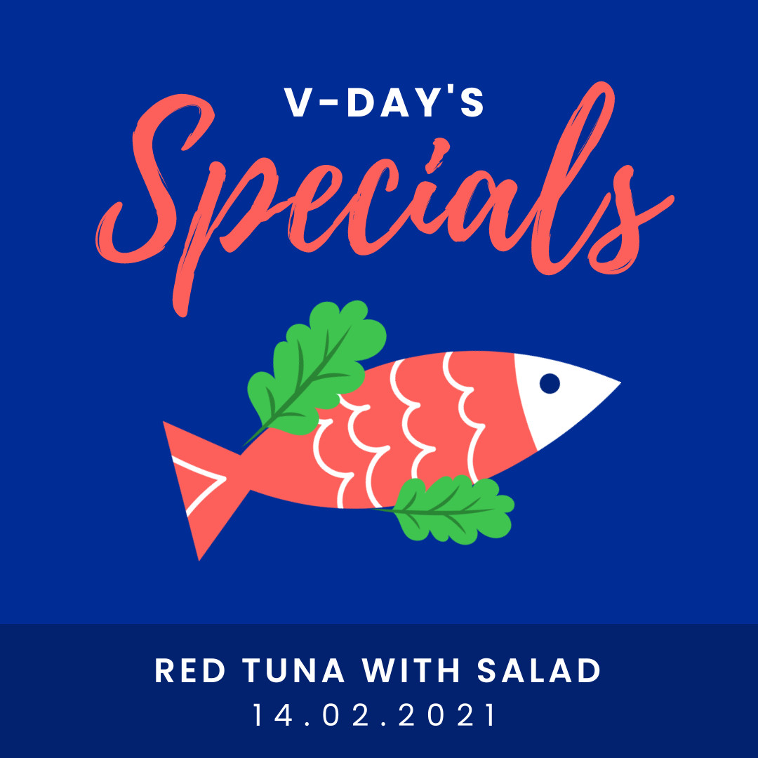 Valentine's Day Red Tuna Salad 1080x1080 template preview