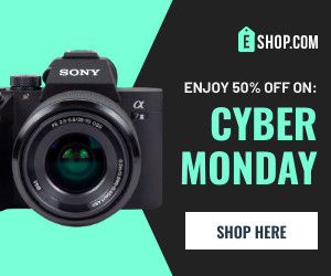Cyber Monday Enjoy Sony Photography 300x250 template