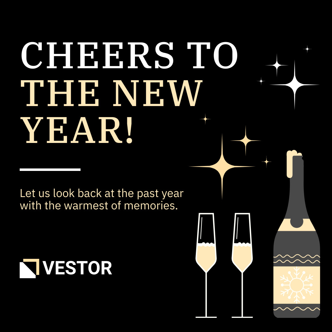 Cheers to the New Year BizChat 1080x1080 template