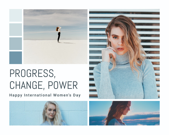 Women's Day Progress Change Power Photo – Collage Template  709x567 template preview