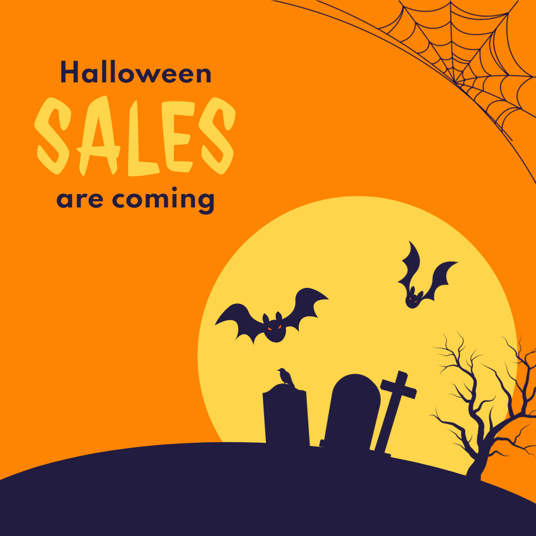 Halloween Sales are Coming 1080x1080 template preview