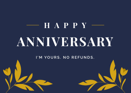 No refunds Happy Anniversary – Card Template 420x298 template preview