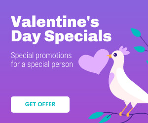  Valentine's Day Dove Specials 300x250 template
