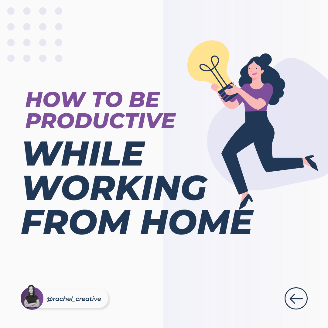How to Be Productive From Home Carousel 1080x1080 template