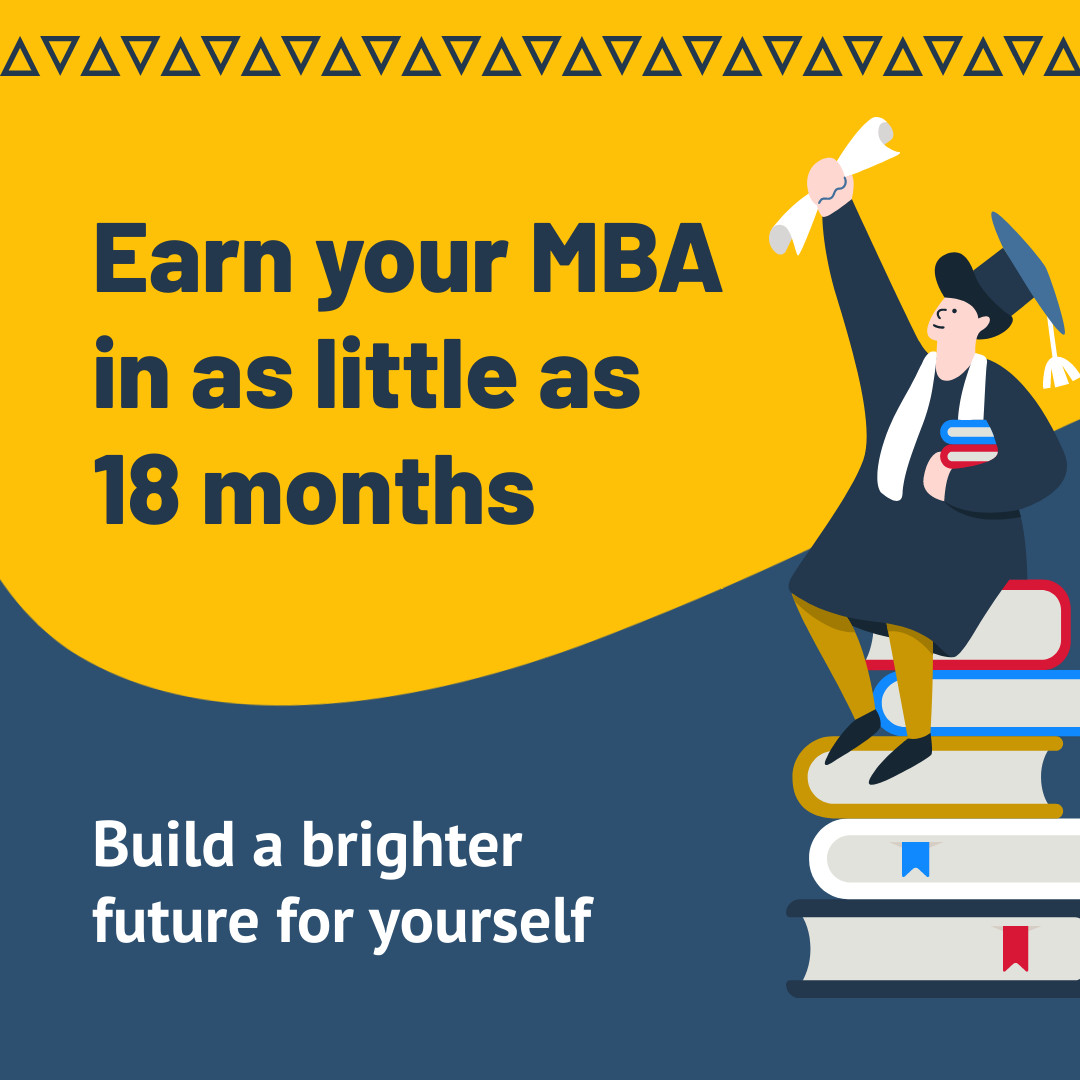 Earn your MBA Degree 1080x1080 template