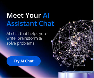 Meet Your AI Assistant Chat 300x250 template