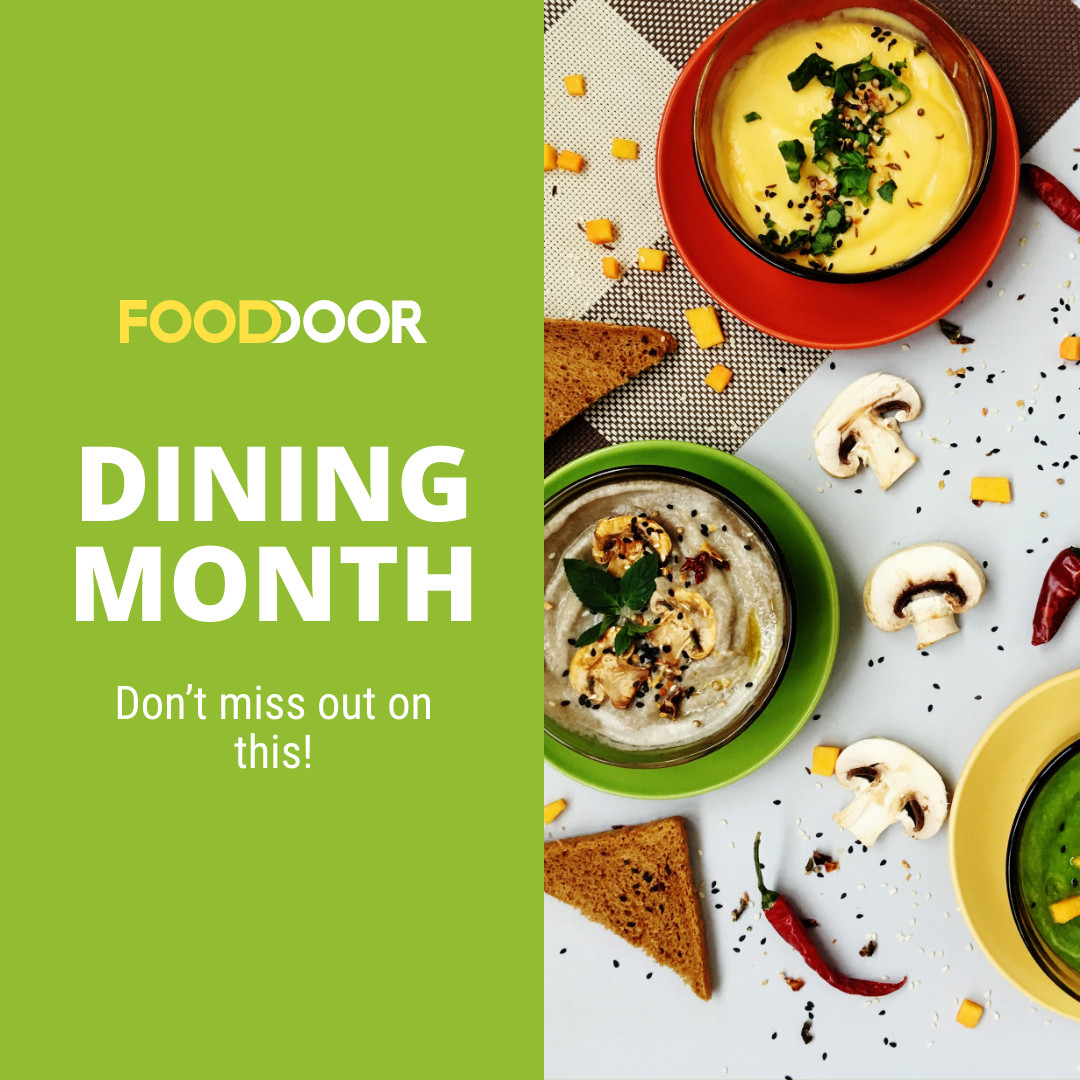 FoodDoor Dining Month Offer  1080x1080 template preview