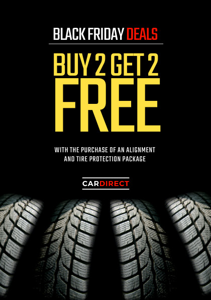 Tyre Buy 2 Get 2 Free Black Friday Flyer 420x595 template