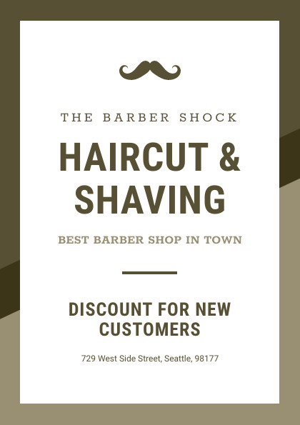 The Barber Shock – Flyer Template 420x595 template