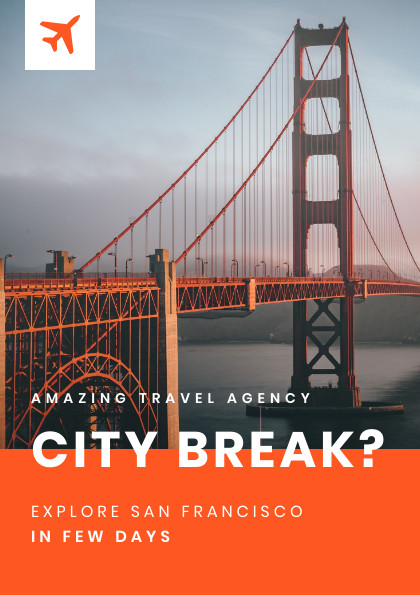 San Orange City Break – Flyer Template  420x595 template preview
