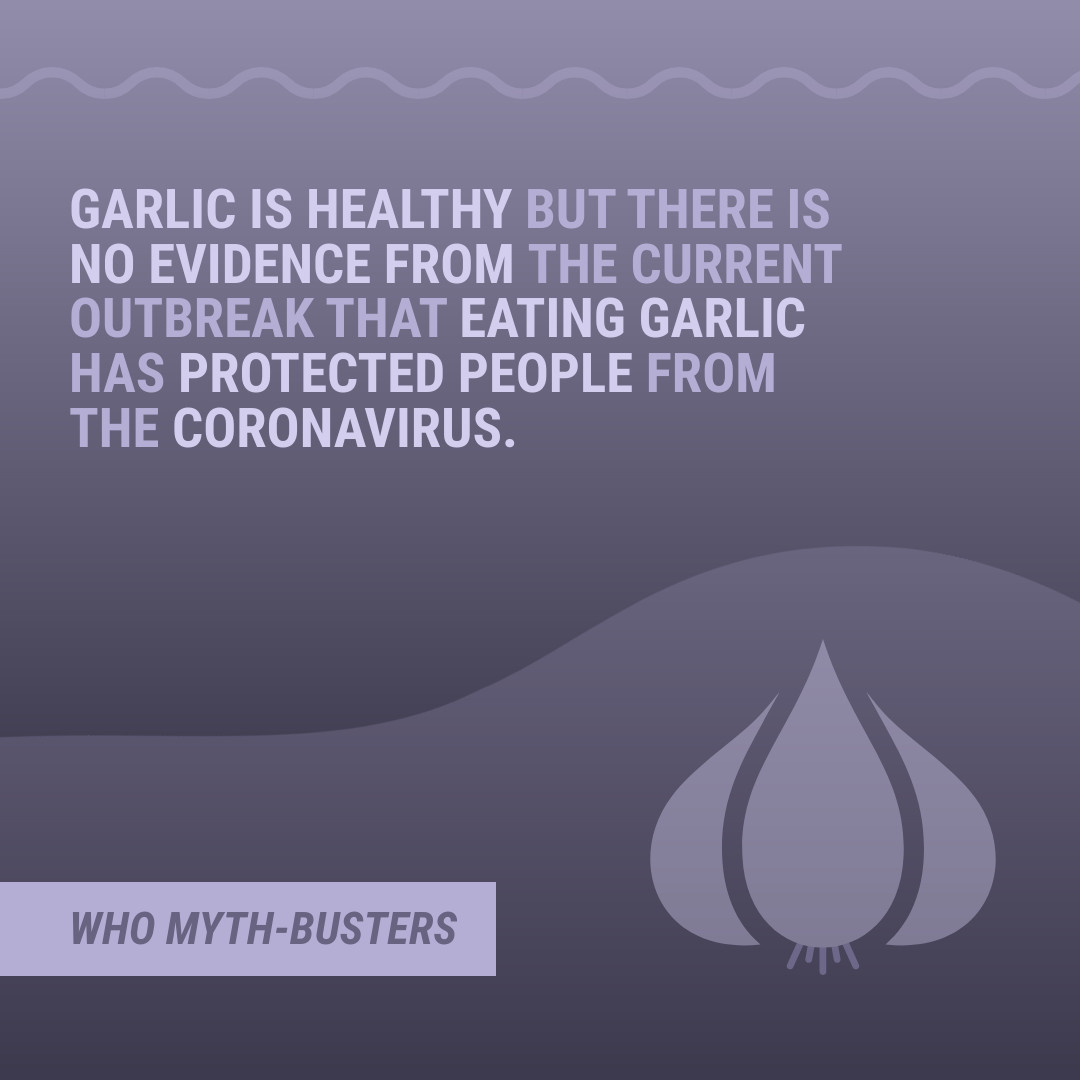 Myth COVID-19 Eating Garlic 1080x1080 template
