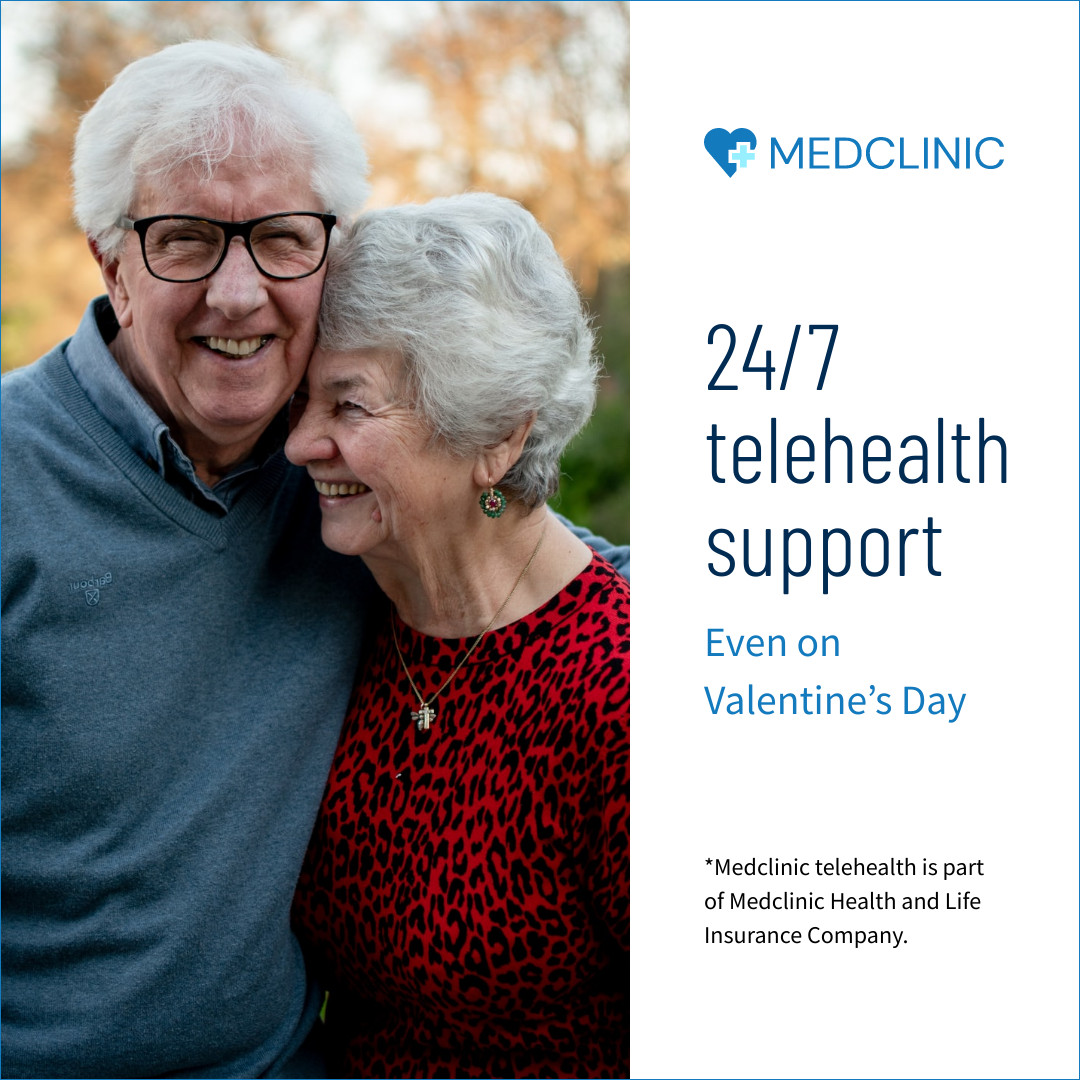 Telehealth Support Even on Valentine's Day 1080x1080 template preview