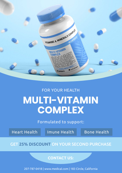 MultiVitamin Ad Template 420x595 template
