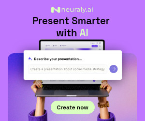 Present Smarter with AI  300x250 template