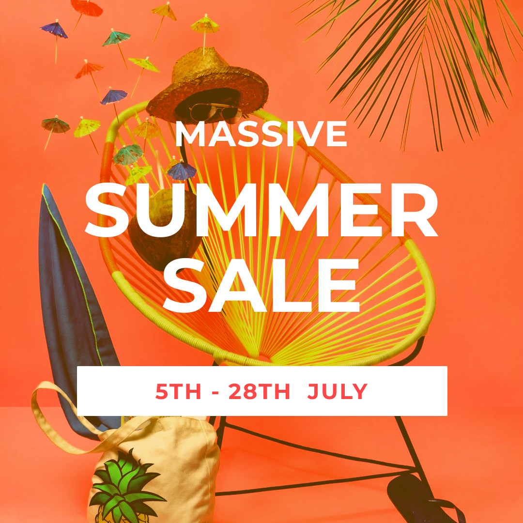 Massive Orange Summer Sale 1080x1080 template