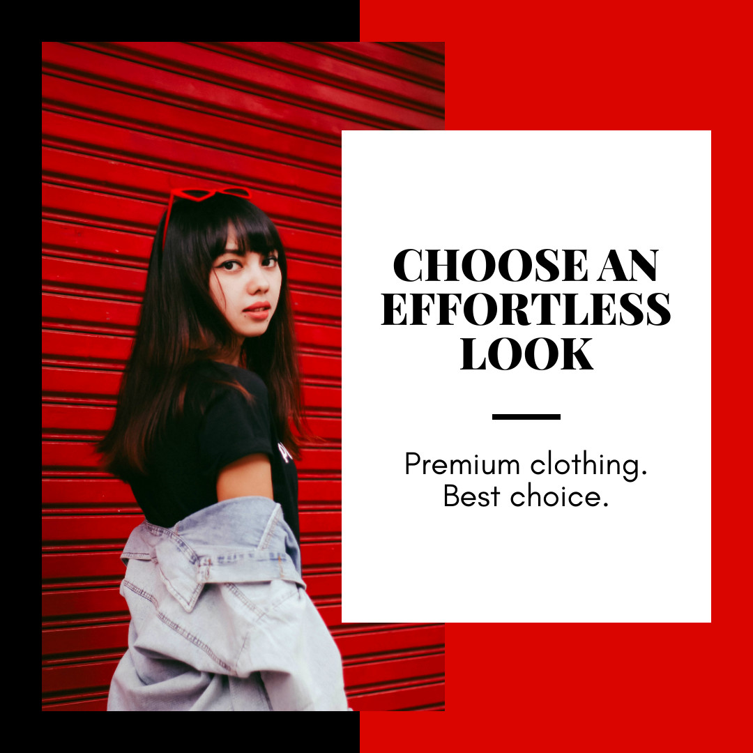 Effortless Look with Premium Clothing 1080x1080 template