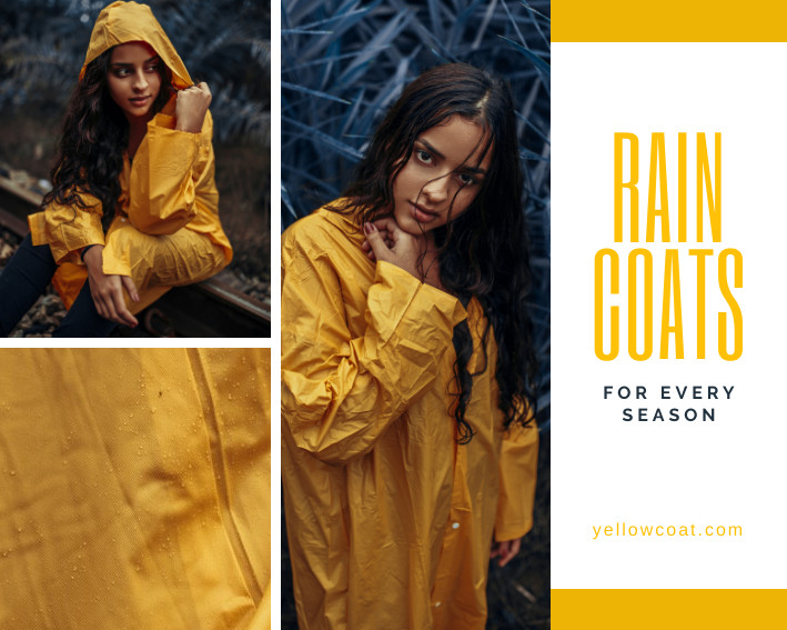 Yellow Rain Coats – Photo Collage Template 709x567 template