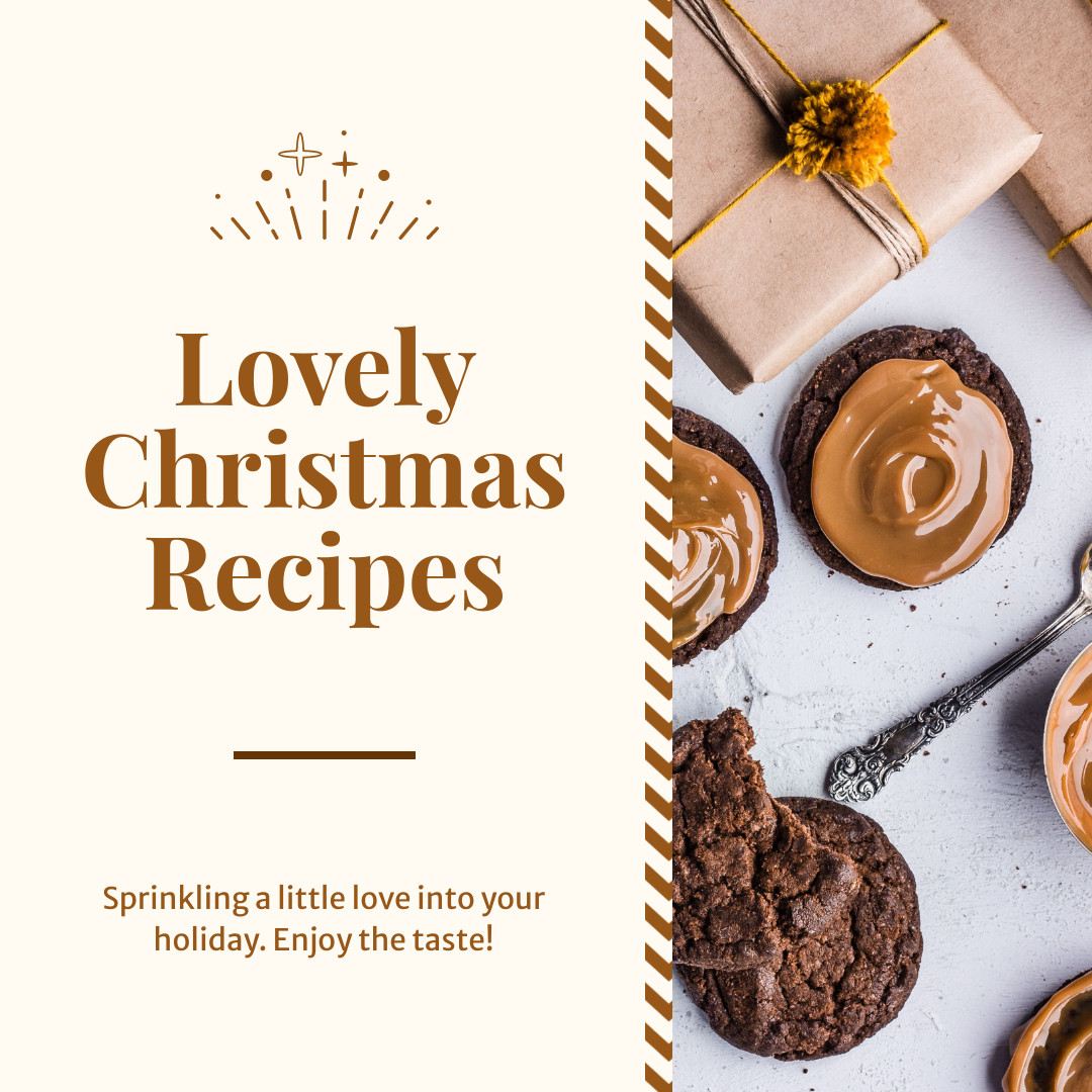 Sprinkling Lovely Christmas Recipes 1080x1080 template