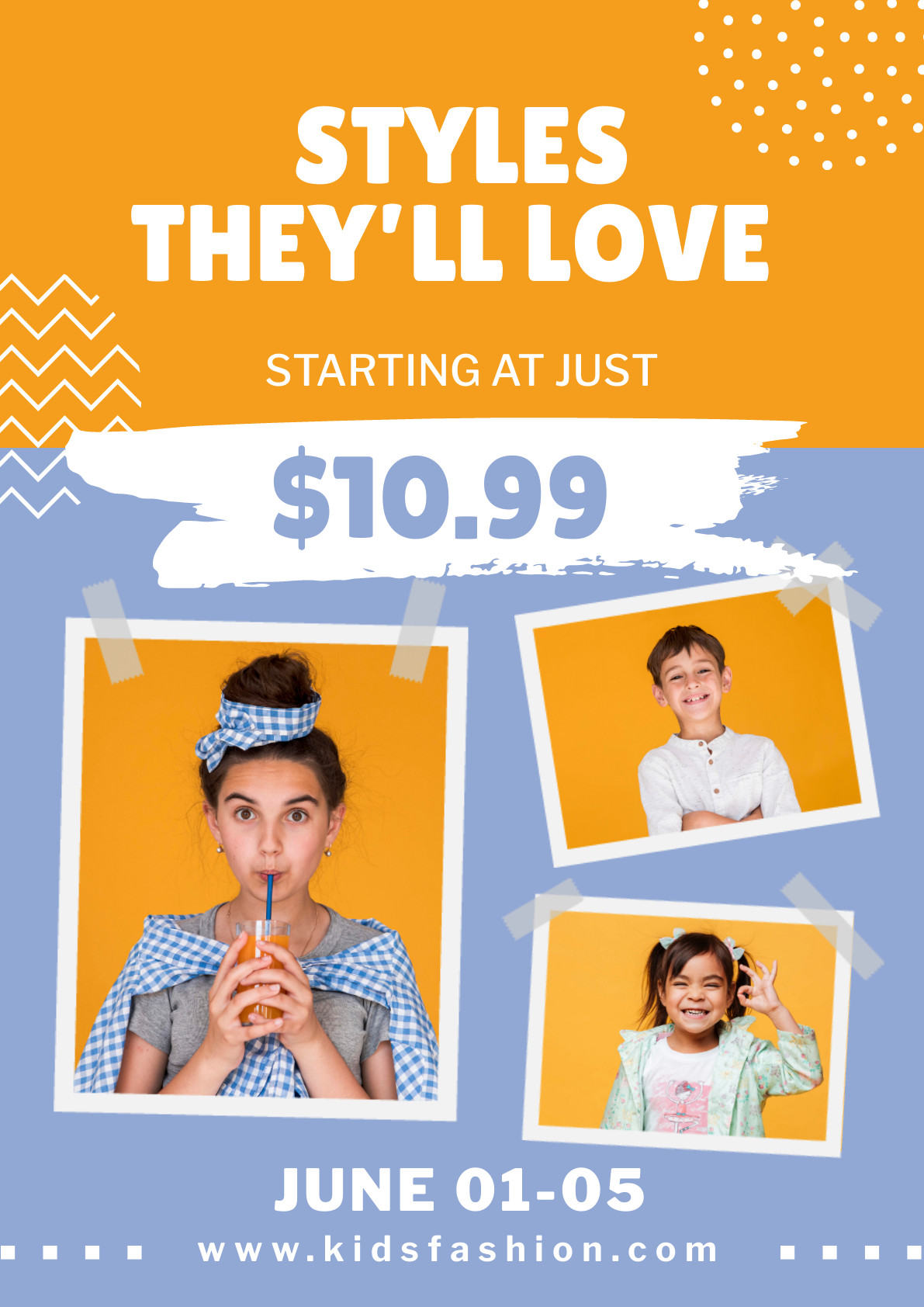 Styles Kids Fashion – Poster Template 1191x1684 template