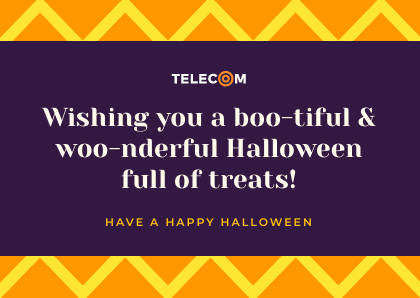 Telecom Bootiful and Woonderful Halloween Card 420x298 template