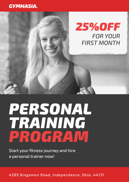Personal Trainer Program – Flyer Template 420x595 template