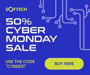 Blue Circuit Sale Cyber Monday 300x250 template