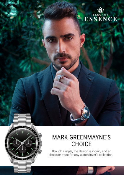 Elegant Luxury Men's Watch – Flyer Template 420x595 template