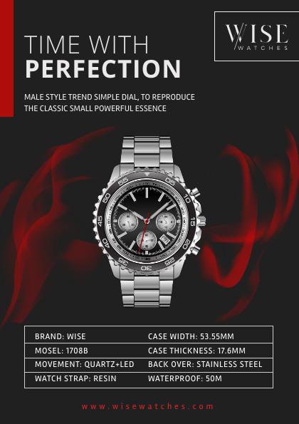 Men's Watch Flyer Template 420x595 template