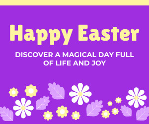 Happy Magical Easter Day 300x250 template